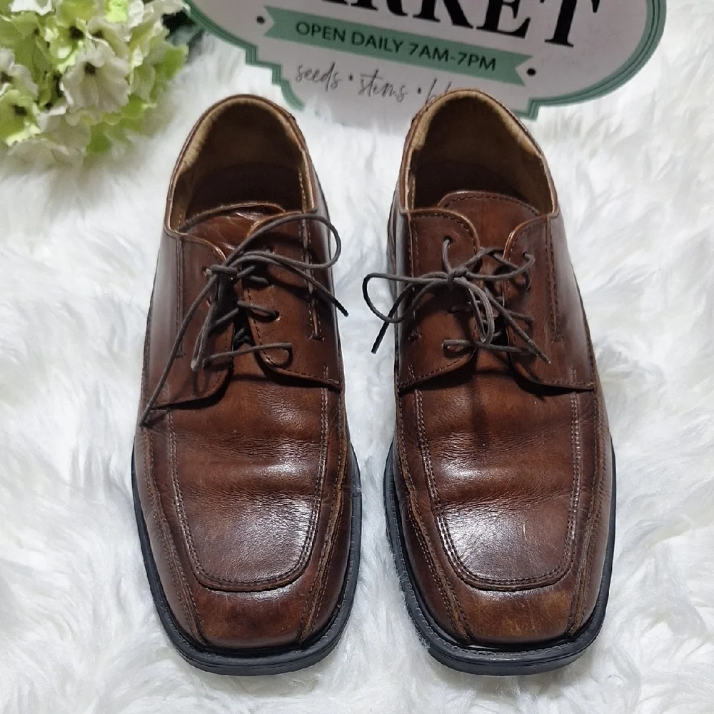 Dockers Brown Leather Men's Oxfords